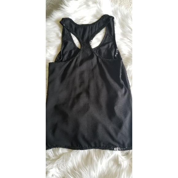 SILENCE + NOISE Racerback Sequin Tank Top. - Picture 5 of 7